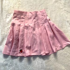 ROMWE pink strawberry skirt